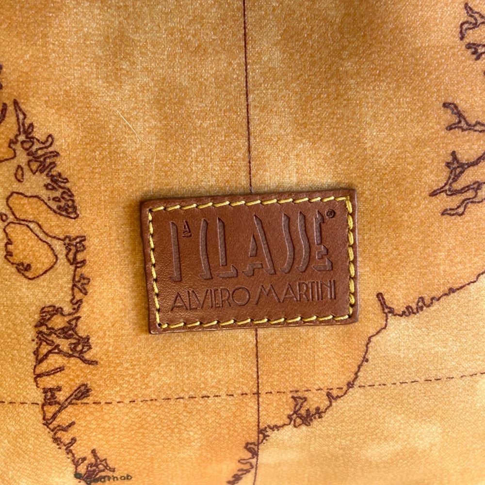 Alviero Martini 1a Classe Classic Map Cosmetic Toiletry Bag Italy World's Fair - Picture 4 of 12